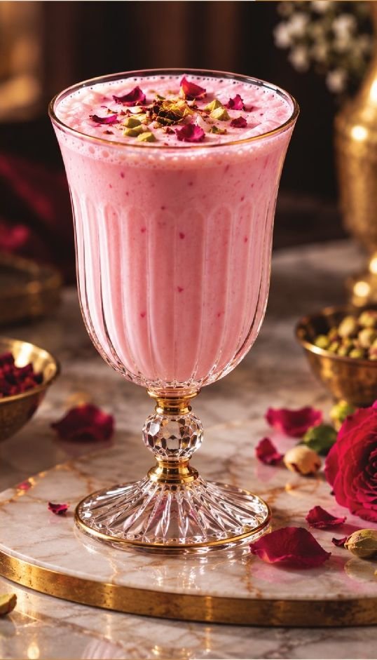 Rose lassi aux pistaches